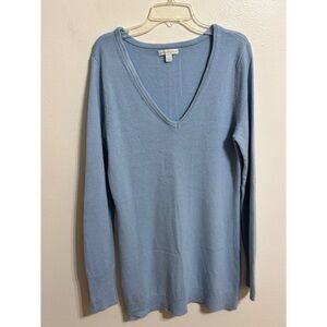 New York & Company Long Sleeve Blue Sweater Size Medium